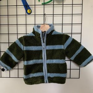 Mini Boden Green and Blue Fleece Sz 1-1.5y